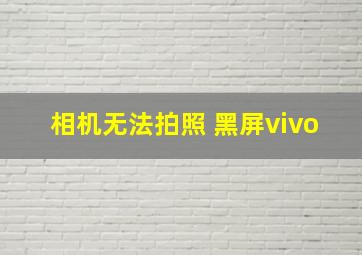 相机无法拍照 黑屏vivo